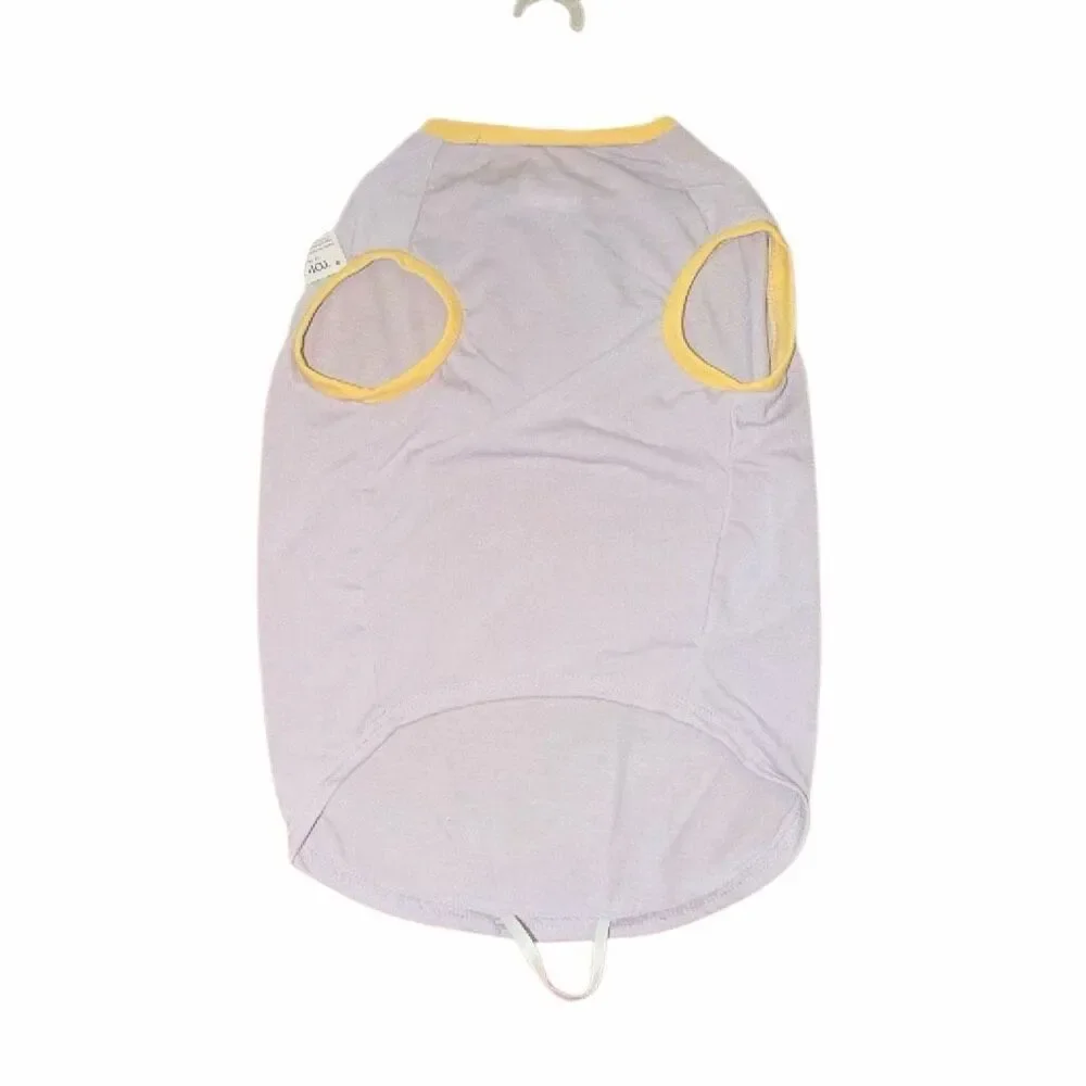 Pet t-shirts L dog shirt TOP PAW “Stretch it Out” balloon anima purple + yellow